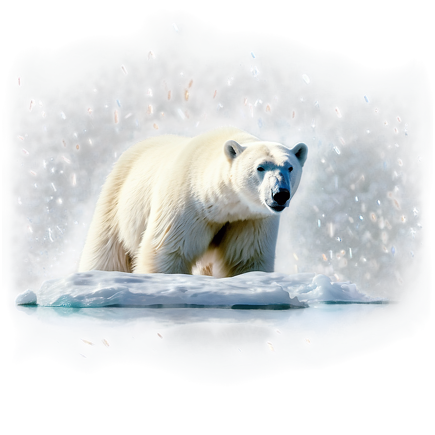 Polar Bear In Blizzard Png Kga PNG Image