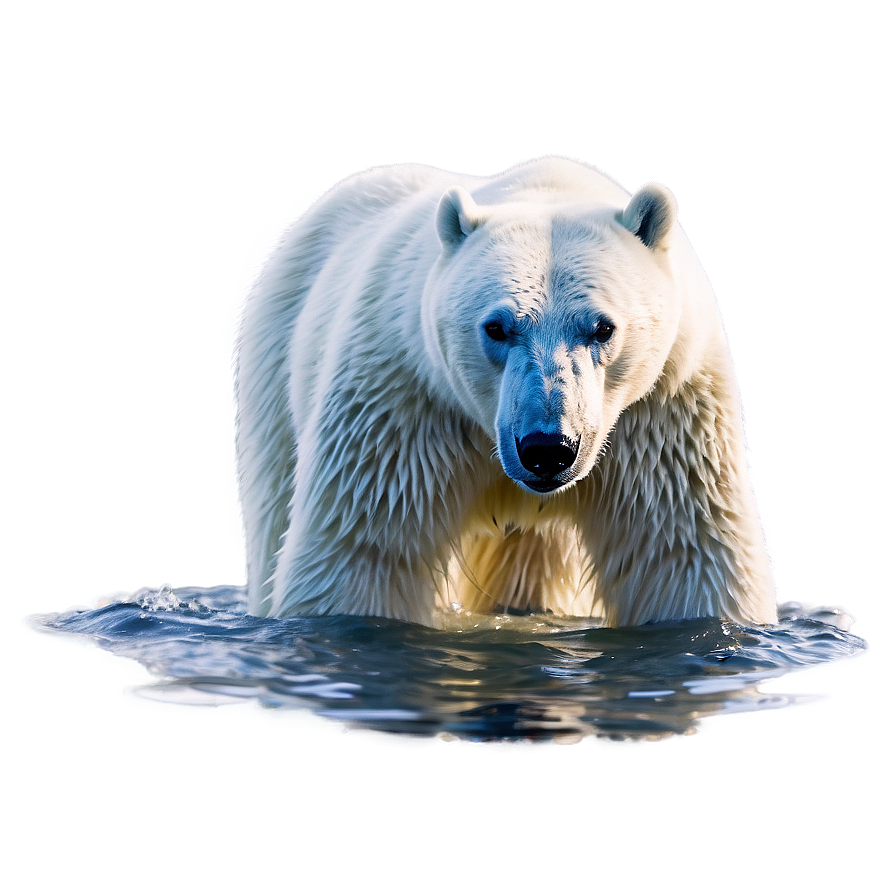 Polar Bear In Cold Water Png 05062024 PNG Image