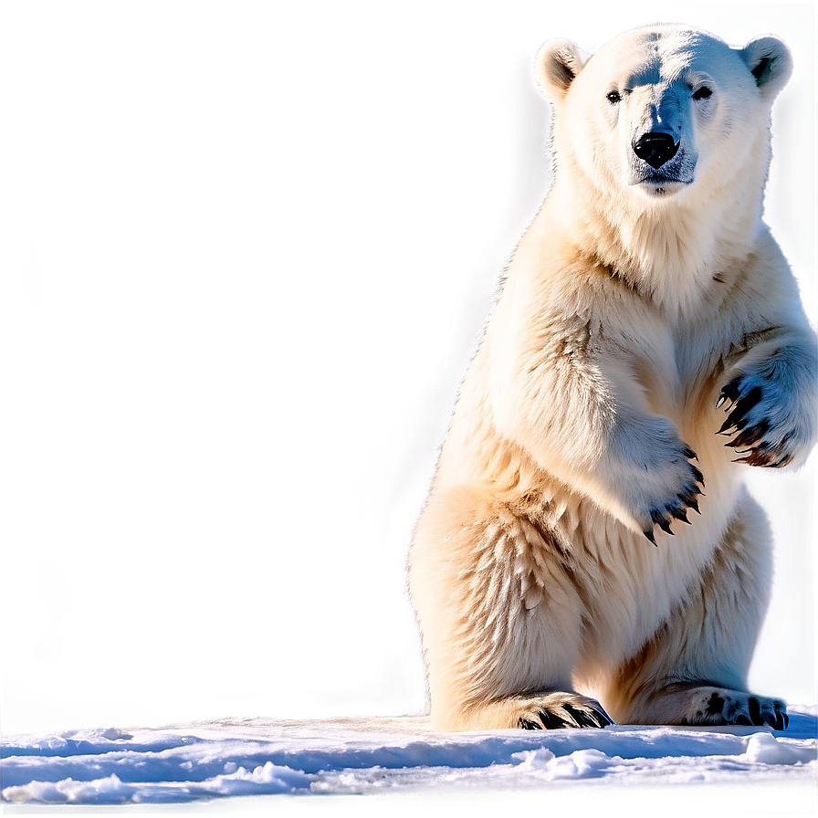 Polar Bear In Sunlight Png Euv PNG Image