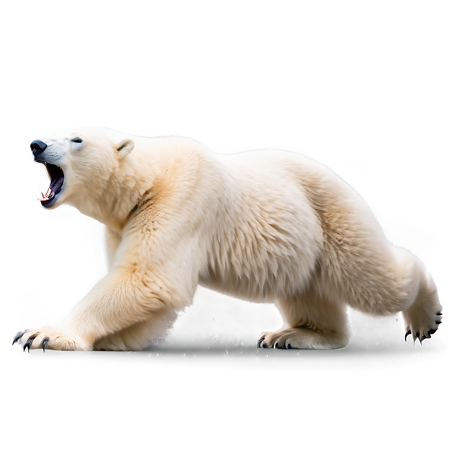 Polar Bear Roaring Png Kid PNG Image