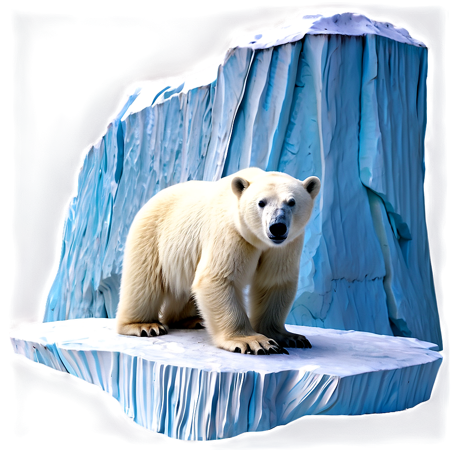 Polar Bear With Iceberg Png Xko72 PNG Image