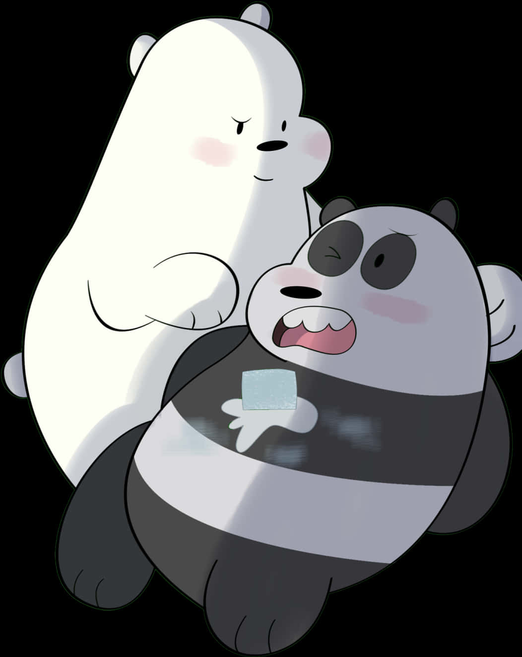 Polarand Panda Bear Hug PNG Image