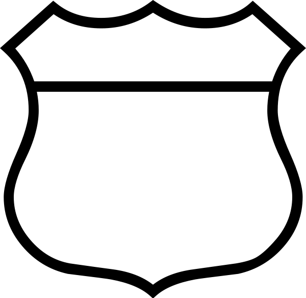 Police Badge Outline PNG Image