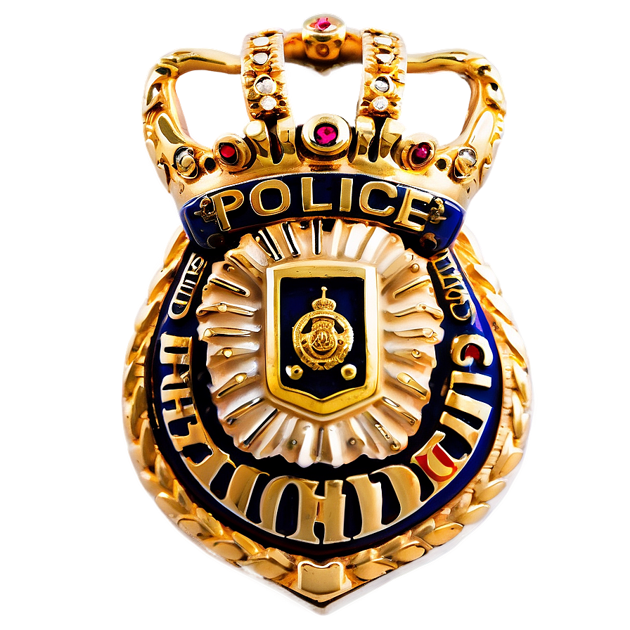 Police Badge With Crown Png 05252024 PNG Image