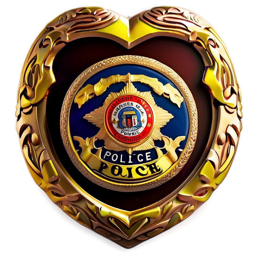 Police Badge With Heart Png 05252024 PNG Image