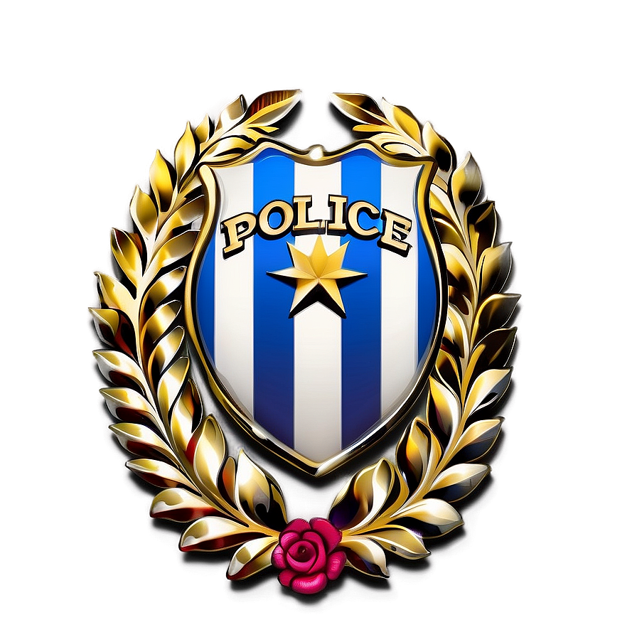 Police Badge With Wreath Png Vmt PNG Image