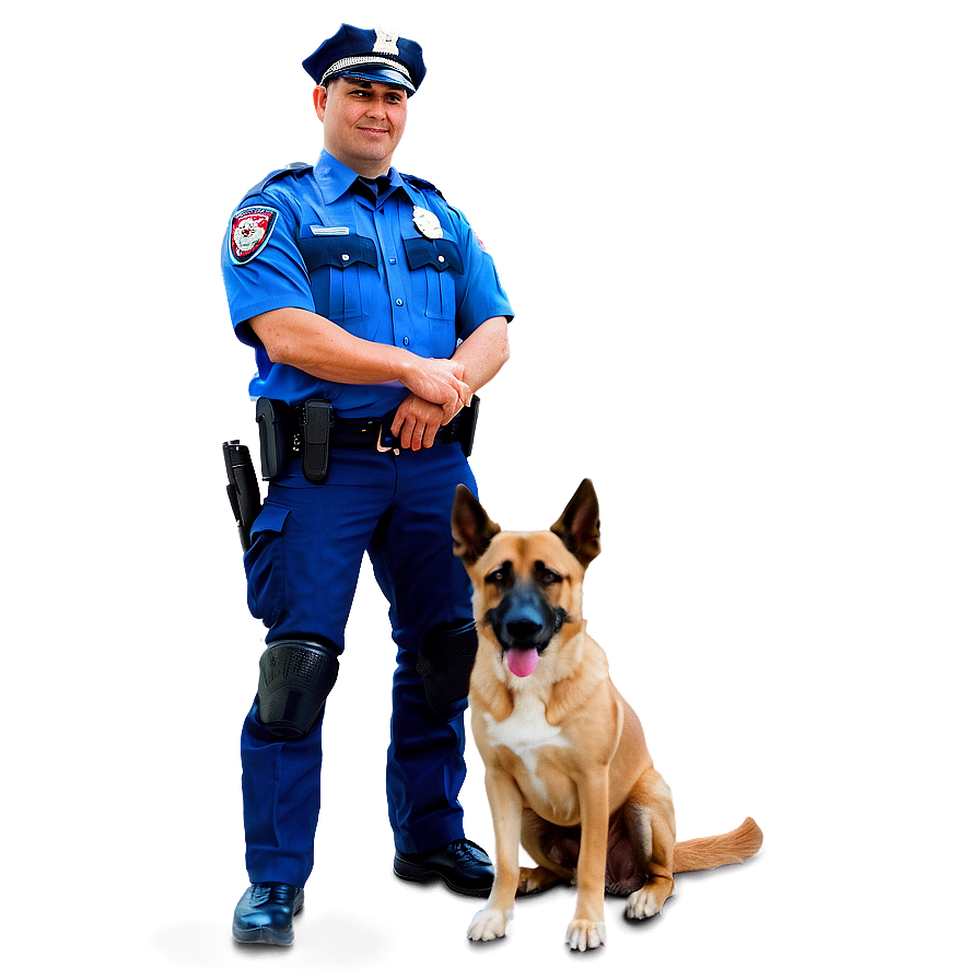 Police Officer With Dog Png Fpy3 PNG Image