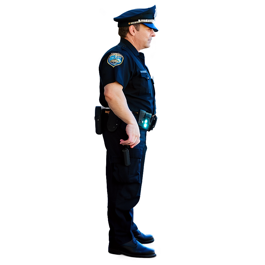 Police Officer With Flashlight Png Koh PNG Image