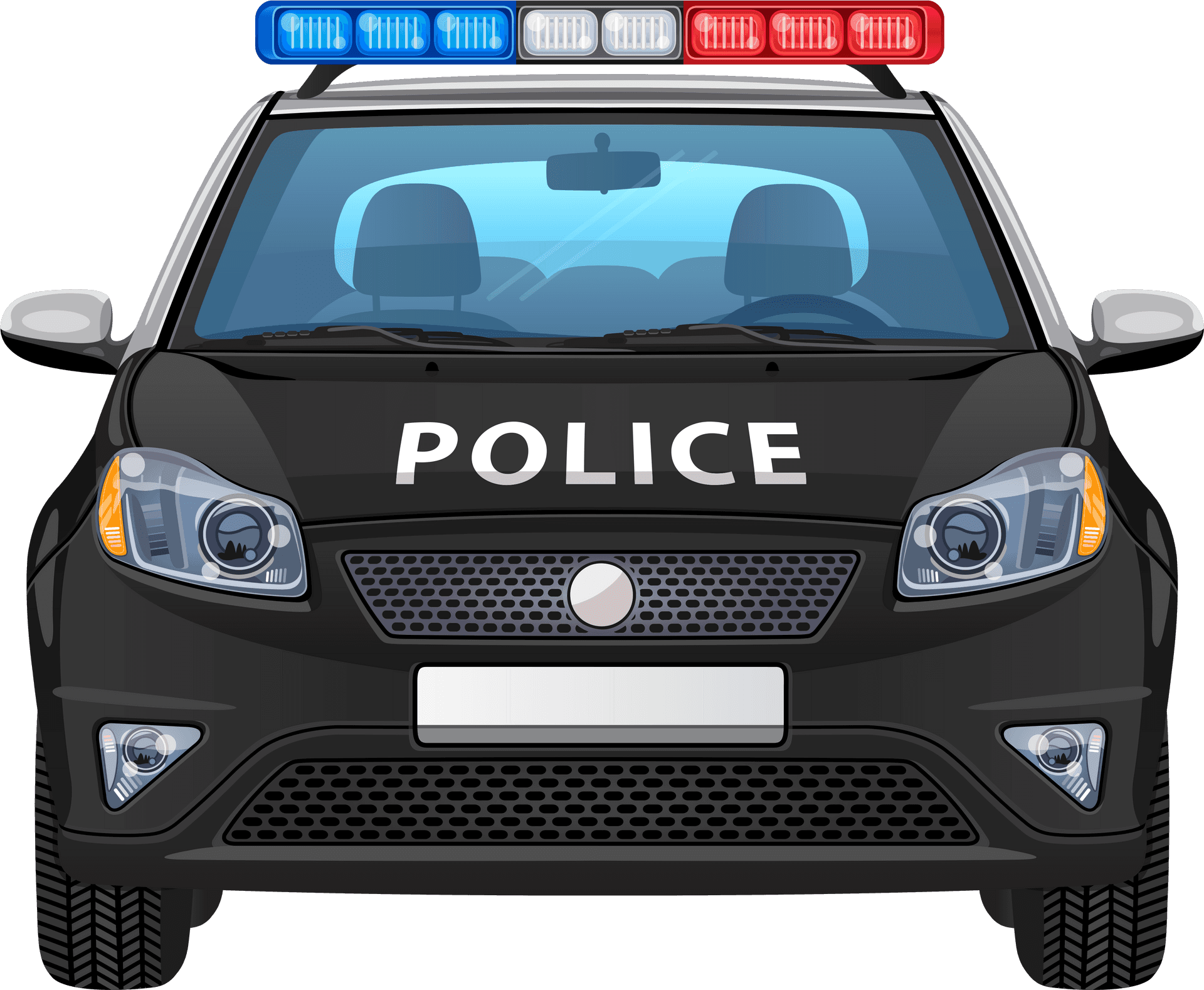 Police Patrol Car Illustration PNG Image