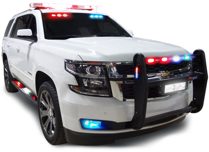 Police S U Vwith Flashing Sirens PNG Image