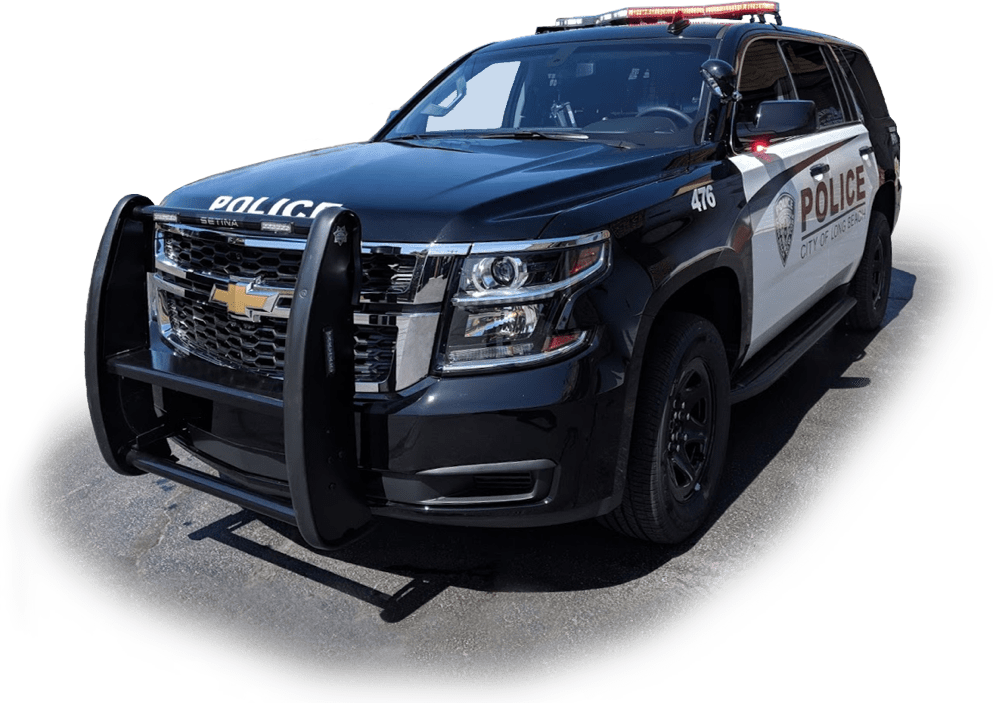 Police Vehicle With Siren Long Beach PNG Image