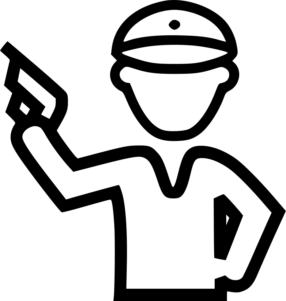 Policeman Icon Outline PNG Image