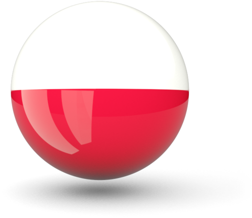 Polish Flag Sphere3 D Render PNG Image