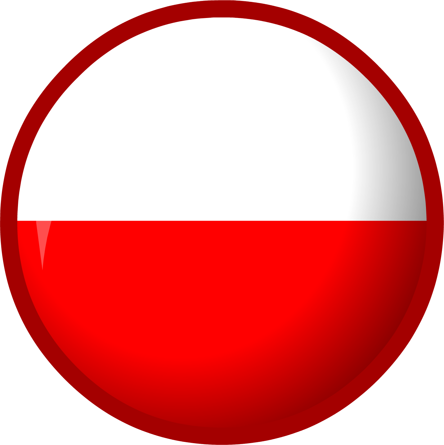 Polish National Flag Button PNG Image