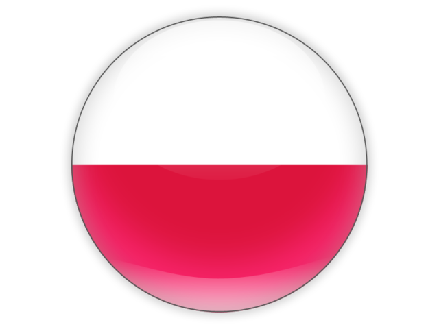 Polish National Flag Button PNG Image