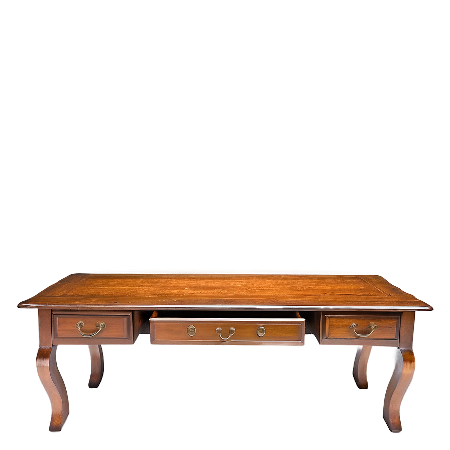 Polished Brown Wooden Desk Png 91 PNG Image