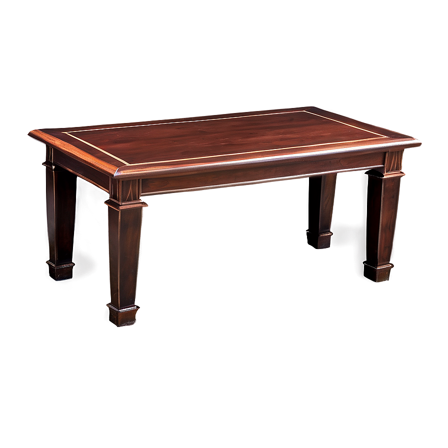 Polished Brown Wooden Desk Png Egp65 PNG Image