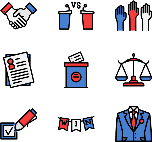 Political_ Process_ Icons_ Set PNG Image