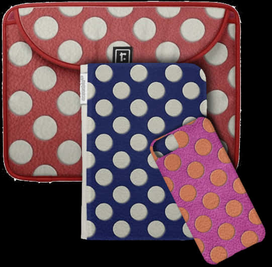 Polka Dot Accessories Collection PNG Image