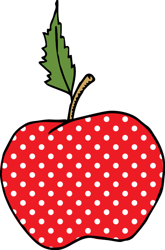 Polka Dot Apple Illustration PNG Image