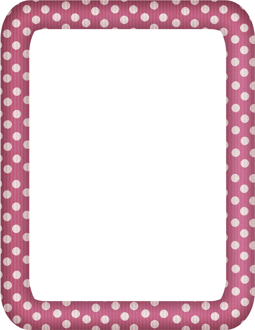 Polka Dot Border Frame Clipart PNG Image