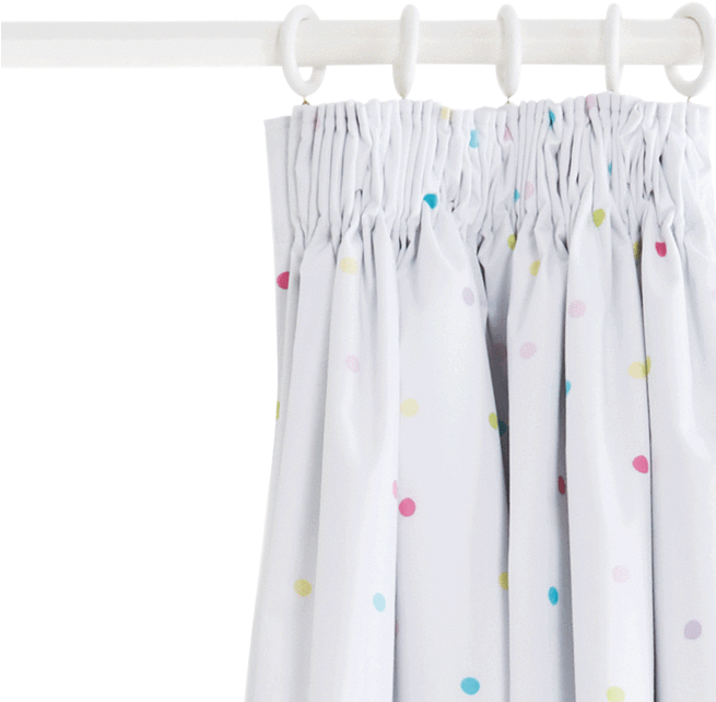 Polka Dot Curtainson Rod PNG Image