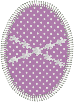 Polka Dot Easter Egg Design PNG Image