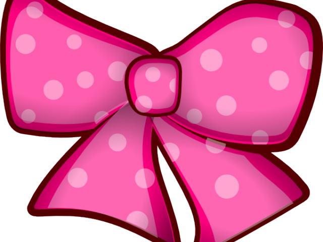 Polka Dot Pink Ribbon PNG Image