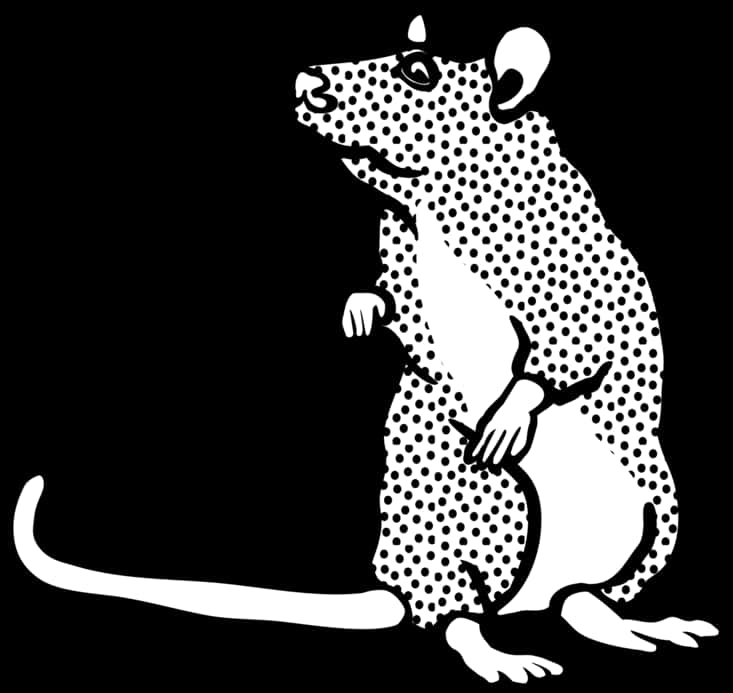 Polka Dot Rat Illustration PNG Image