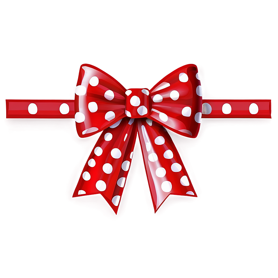 Polka Dot Red Bow Png Xcr PNG Image