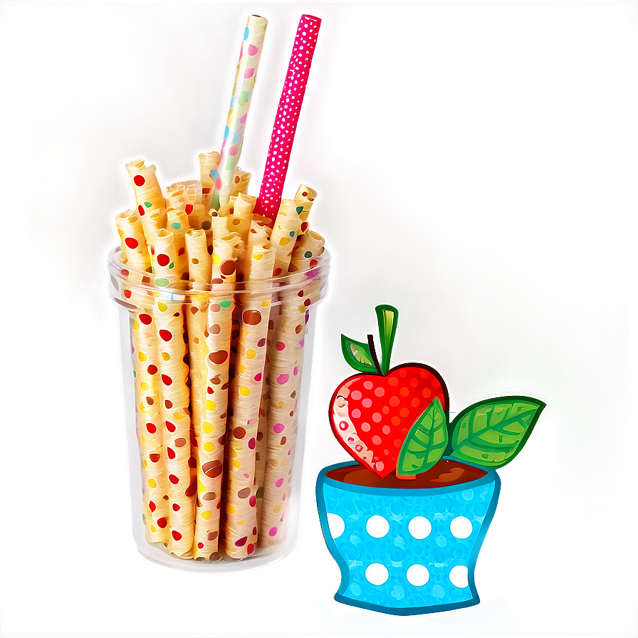 Polka Dot Straw Png 05242024 PNG Image