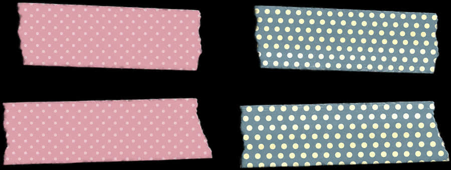 Polka Dot Washi Tape Collection PNG Image