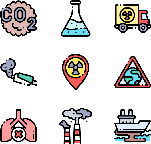 Pollution_and_ Environmental_ Hazards_ Icons PNG Image