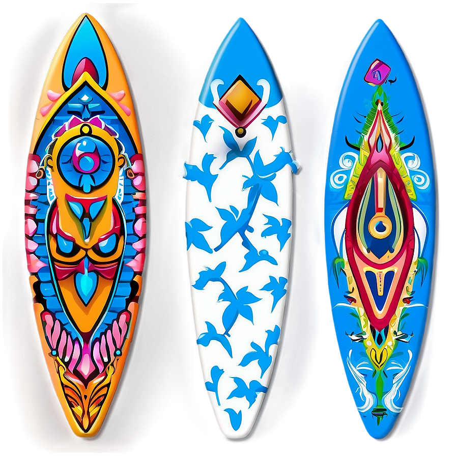 Polynesian Inspired Surfboard Png Frt14 PNG Image