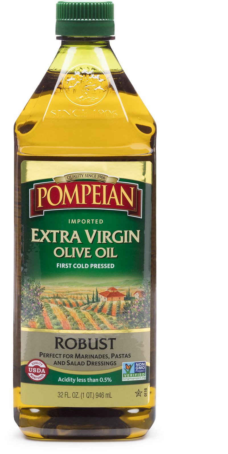 Pompeian Extra Virgin Olive Oil Bottle PNG Image