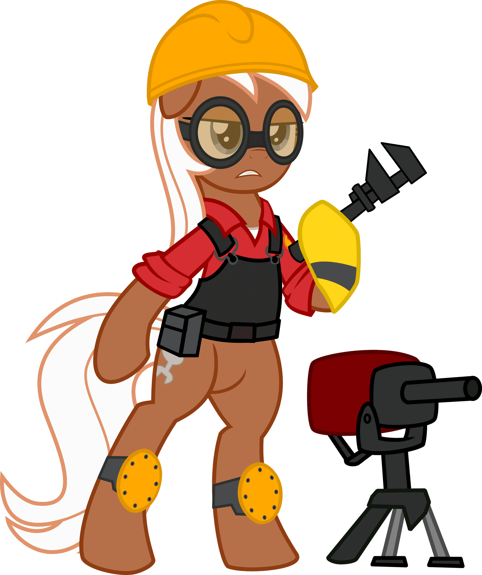 Pony_ Engineer_with_ Sentry_ T F2.png PNG Image