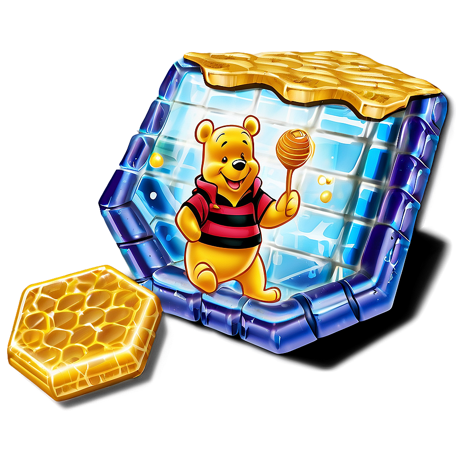 Pooh Bear With Honeycomb Png Ans PNG Image