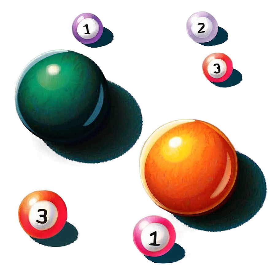 Pool Ball On Green Felt Png Ylb54 PNG Image