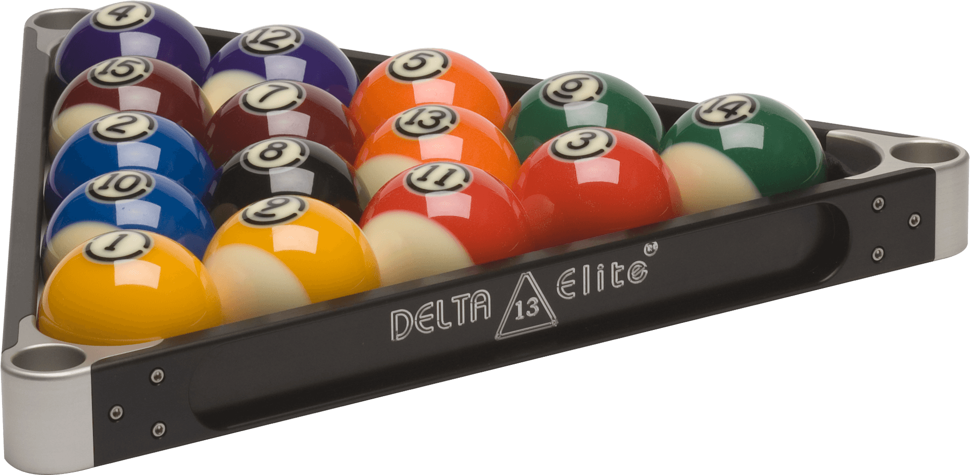 Pool Balls Rackedin Triangle PNG Image