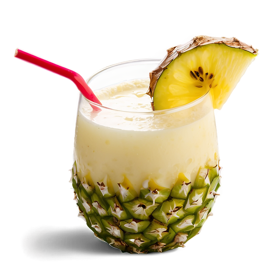 Poolside Pina Colada Enjoyment Png Mth21 PNG Image