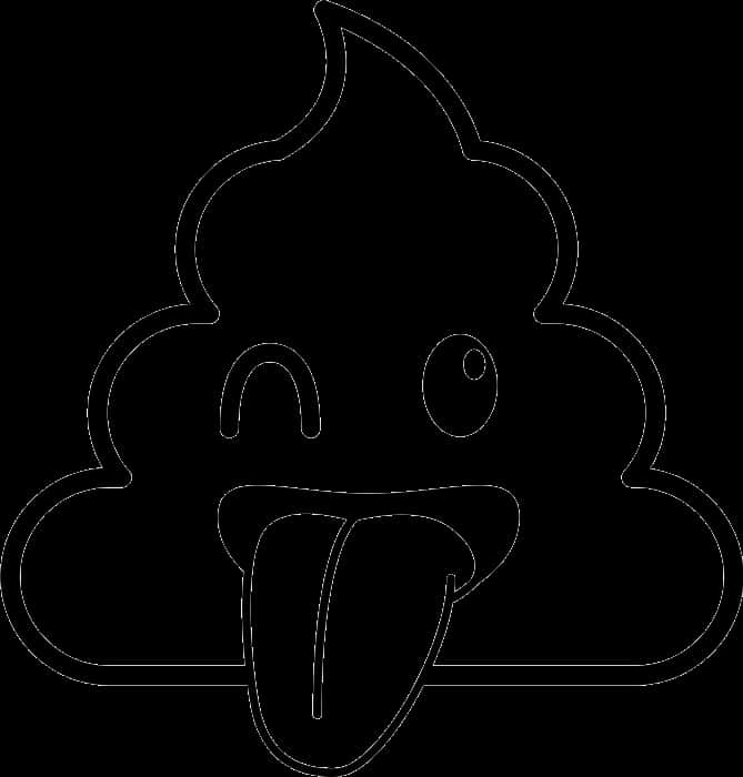 Poop Emoji Outline PNG Image