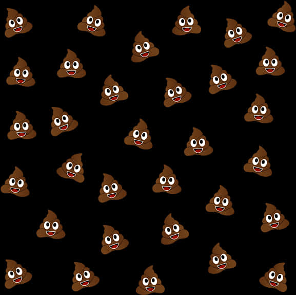 Poop_ Emoji_ Pattern_ Background PNG Image