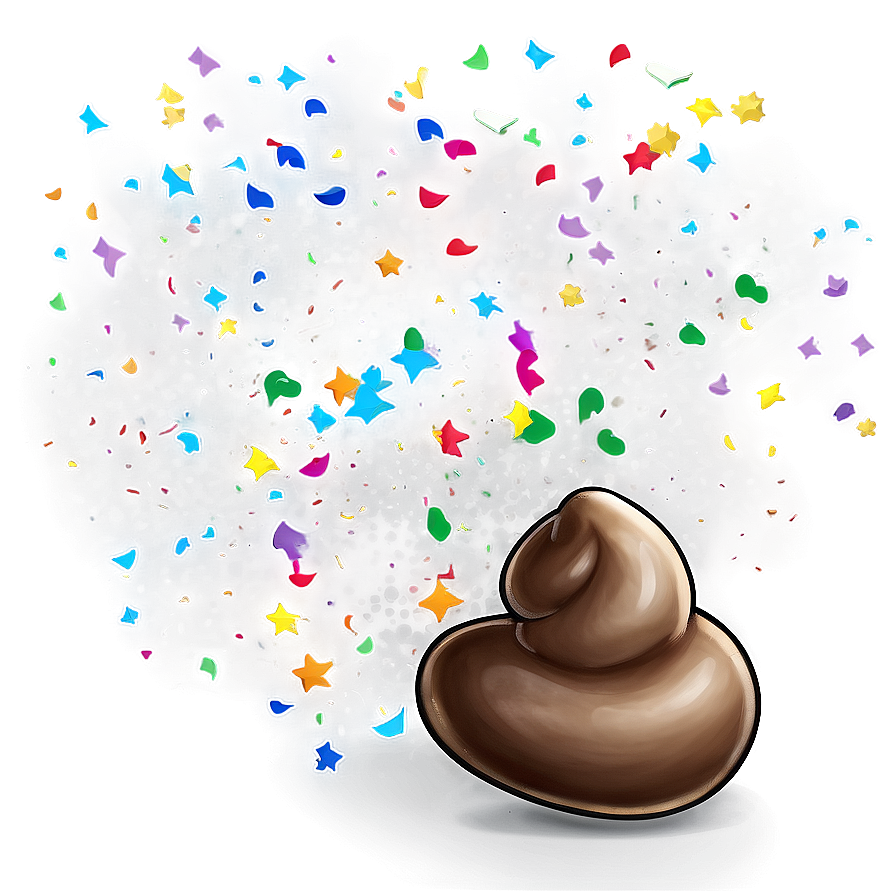 Poop With Confetti Png 10 PNG Image