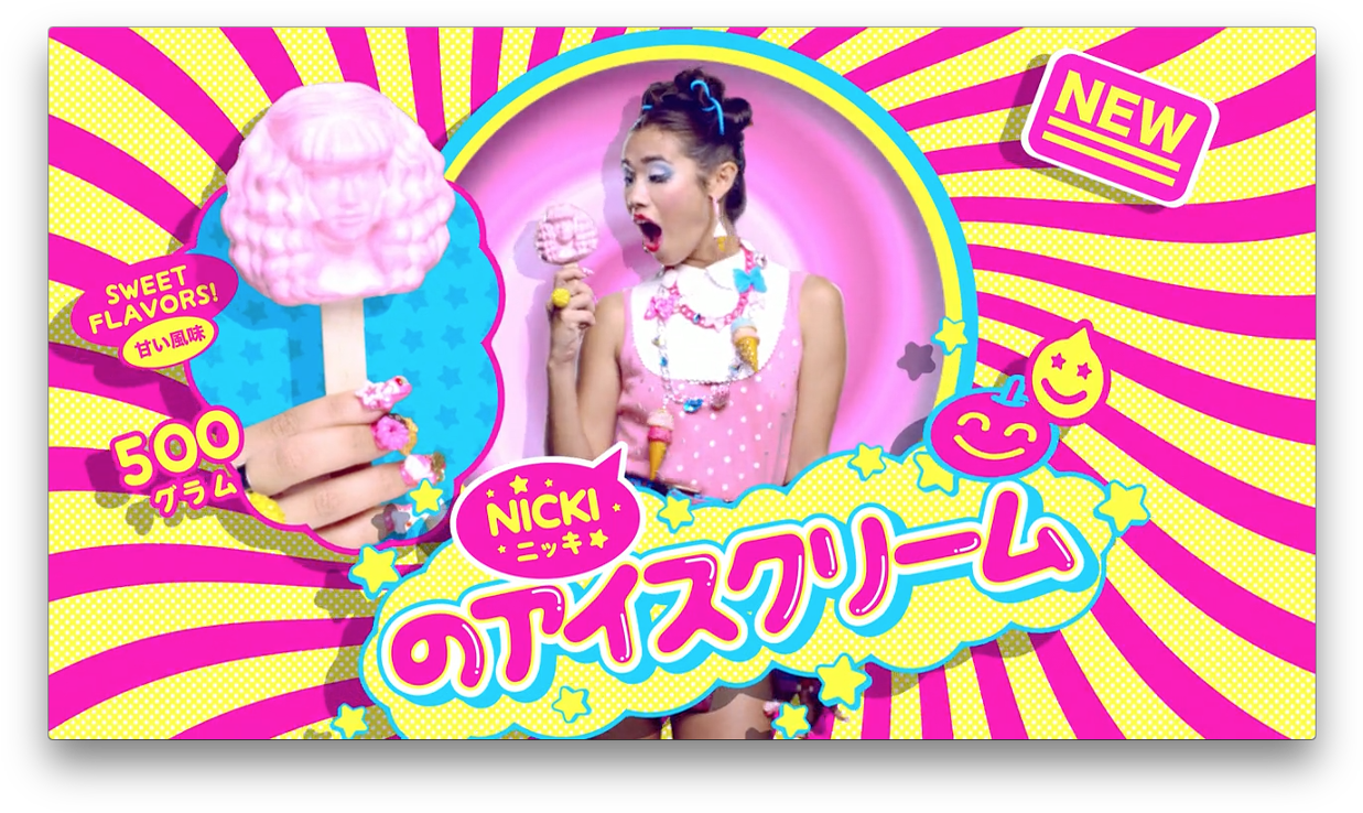 Pop Art Ice Cream Advert PNG Image