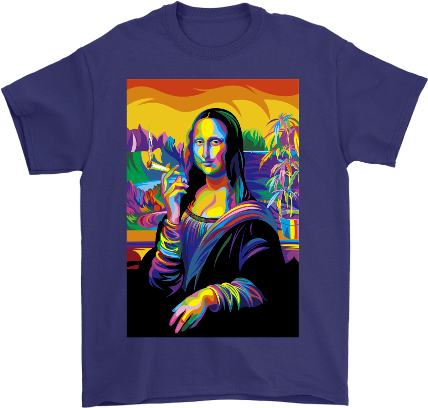 Pop Art Mona Lisa T Shirt Design PNG Image