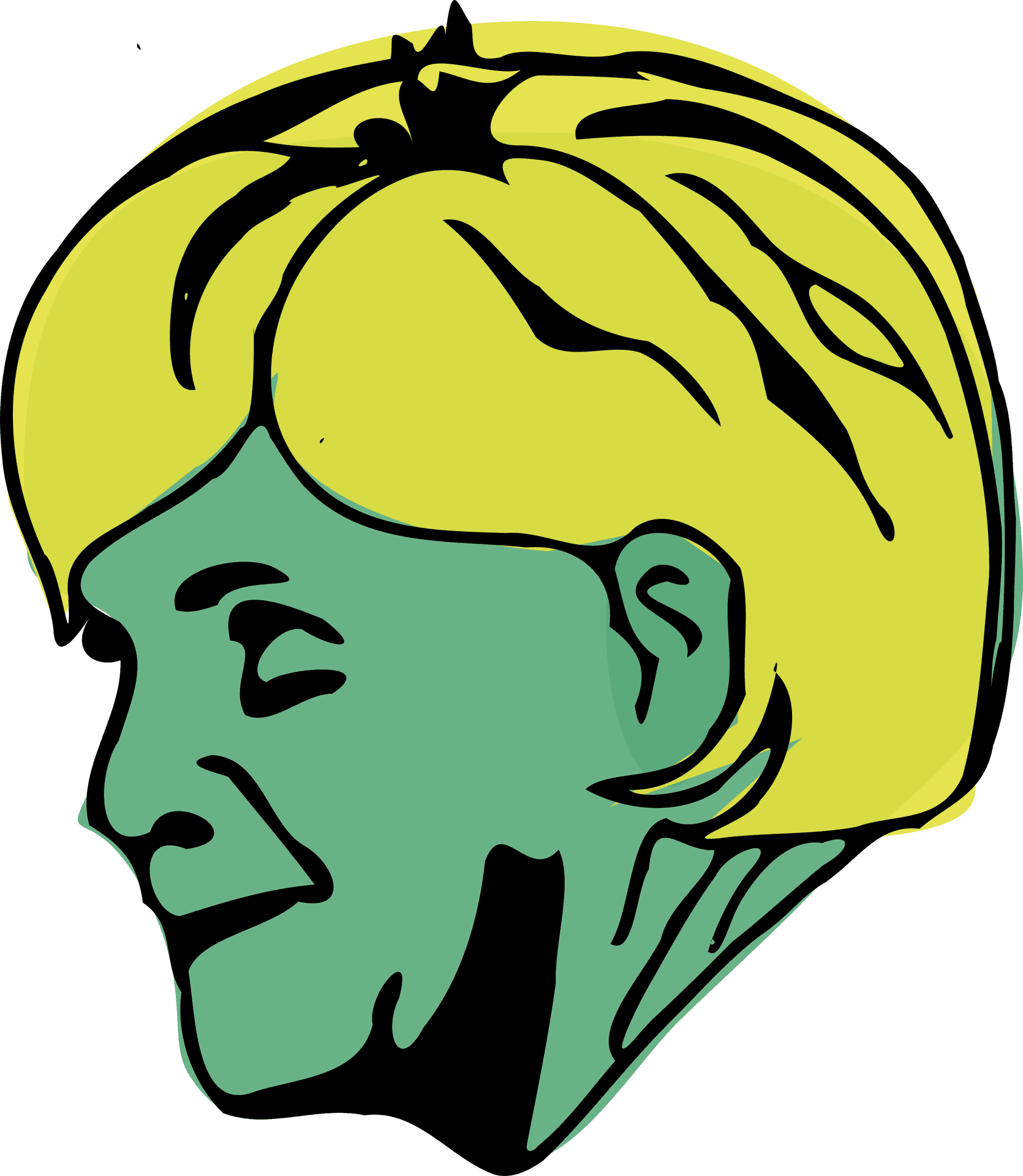 Pop Art Profile Illustration PNG Image