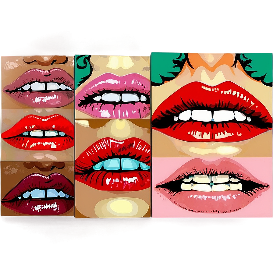 Pop Art Red Lips Png Tnk94 PNG Image