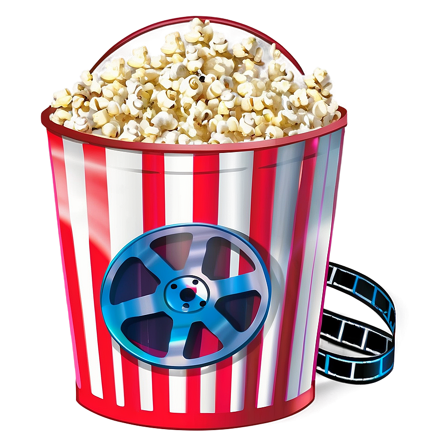 Popcorn Bucket With Film Reel Png 06132024 PNG Image