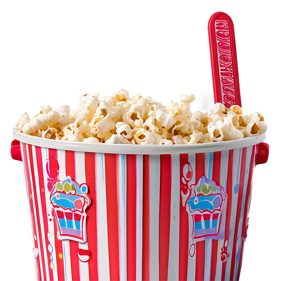 Popcorn Bucket With Scoop Png 41 PNG Image