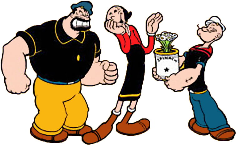 Popeye Olive Bluto Standoff PNG Image